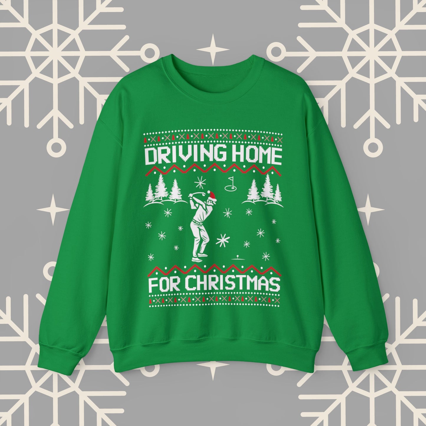Golf Christmas Sweatshirt, Driving Home For Christmas Funny Golf , Ugly Christmas Jumper, Gift for Golfer