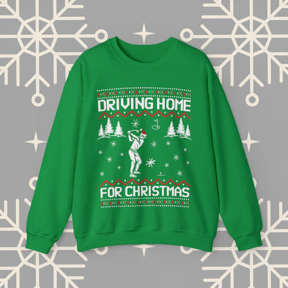 Golf Christmas Sweatshirt, Driving Home For Christmas Funny Golf , Ugly Christmas Jumper, Gift for Golfer