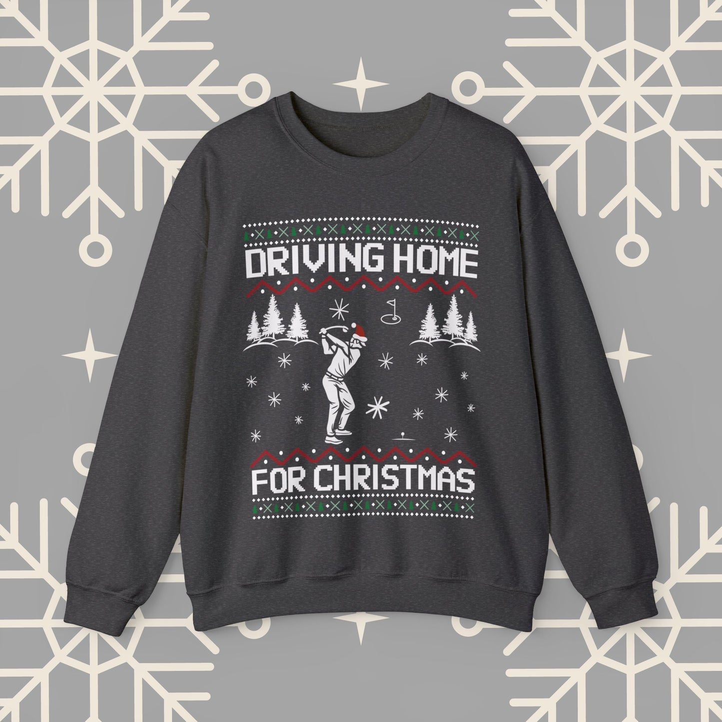 Golf Christmas Sweatshirt, Driving Home For Christmas Funny Golf , Ugly Christmas Jumper, Gift for Golfer