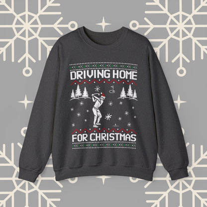 Golf Christmas Sweatshirt, Driving Home For Christmas Funny Golf , Ugly Christmas Jumper, Gift for Golfer