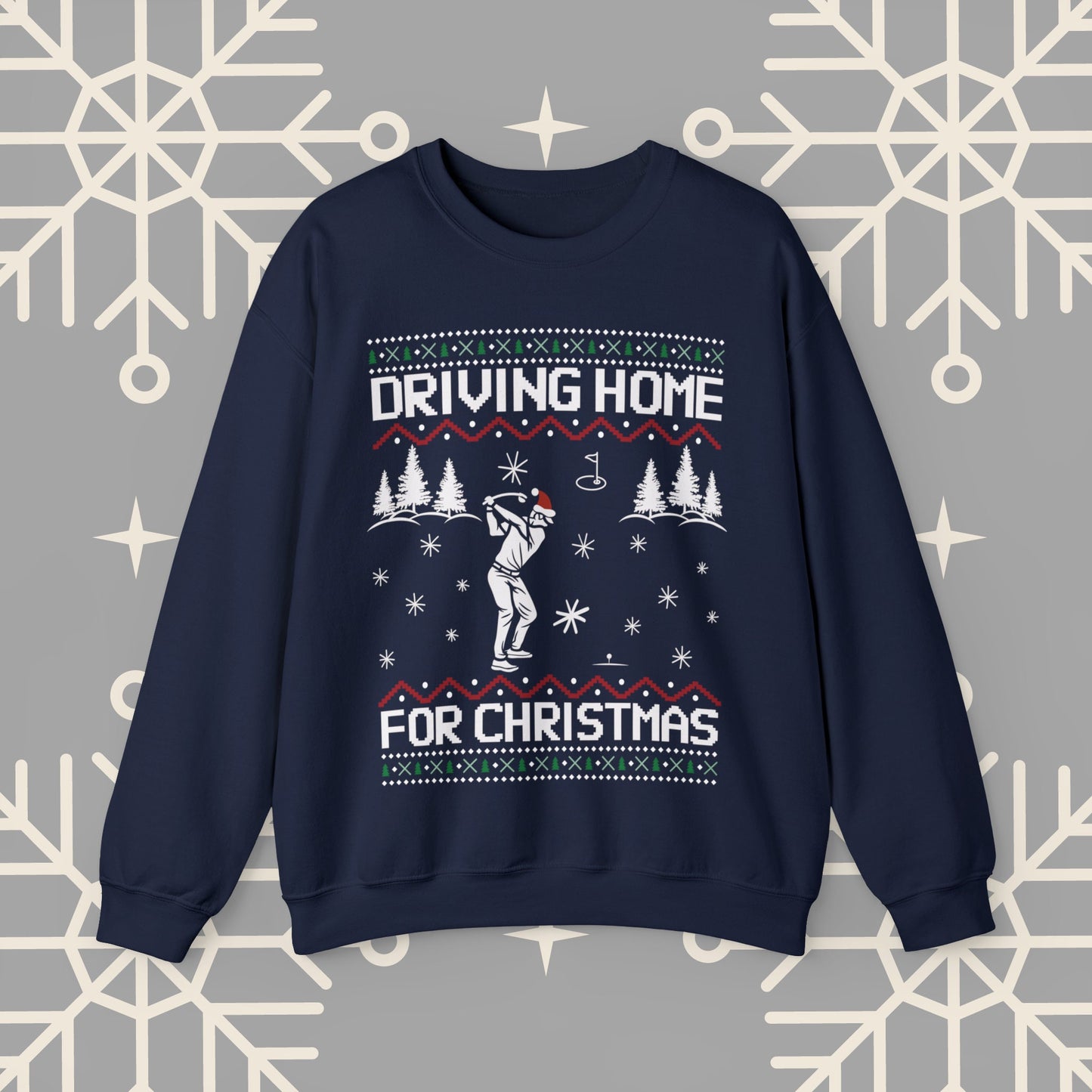 Golf Christmas Sweatshirt, Driving Home For Christmas Funny Golf , Ugly Christmas Jumper, Gift for Golfer