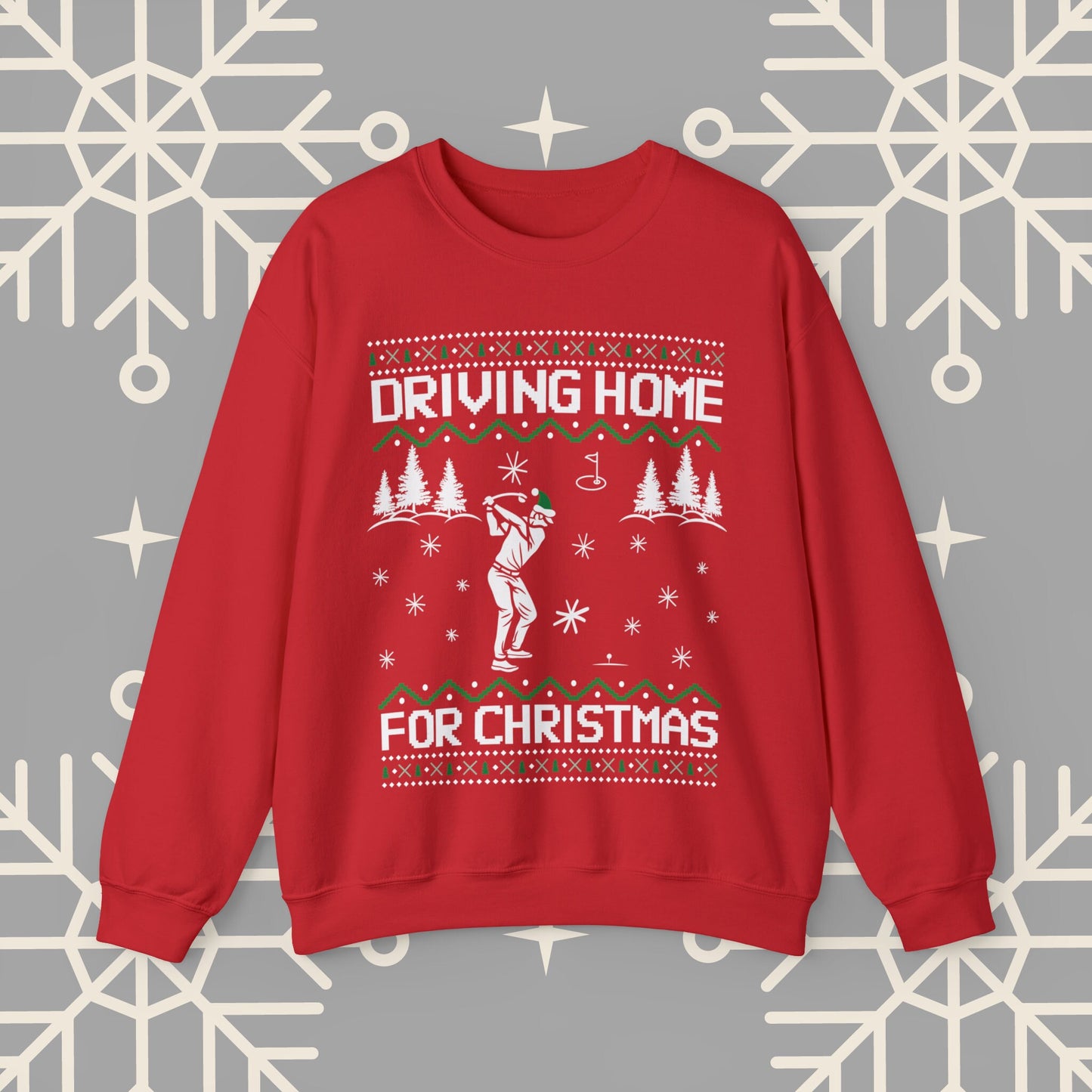 Golf Christmas Sweatshirt, Driving Home For Christmas Funny Golf , Ugly Christmas Jumper, Gift for Golfer