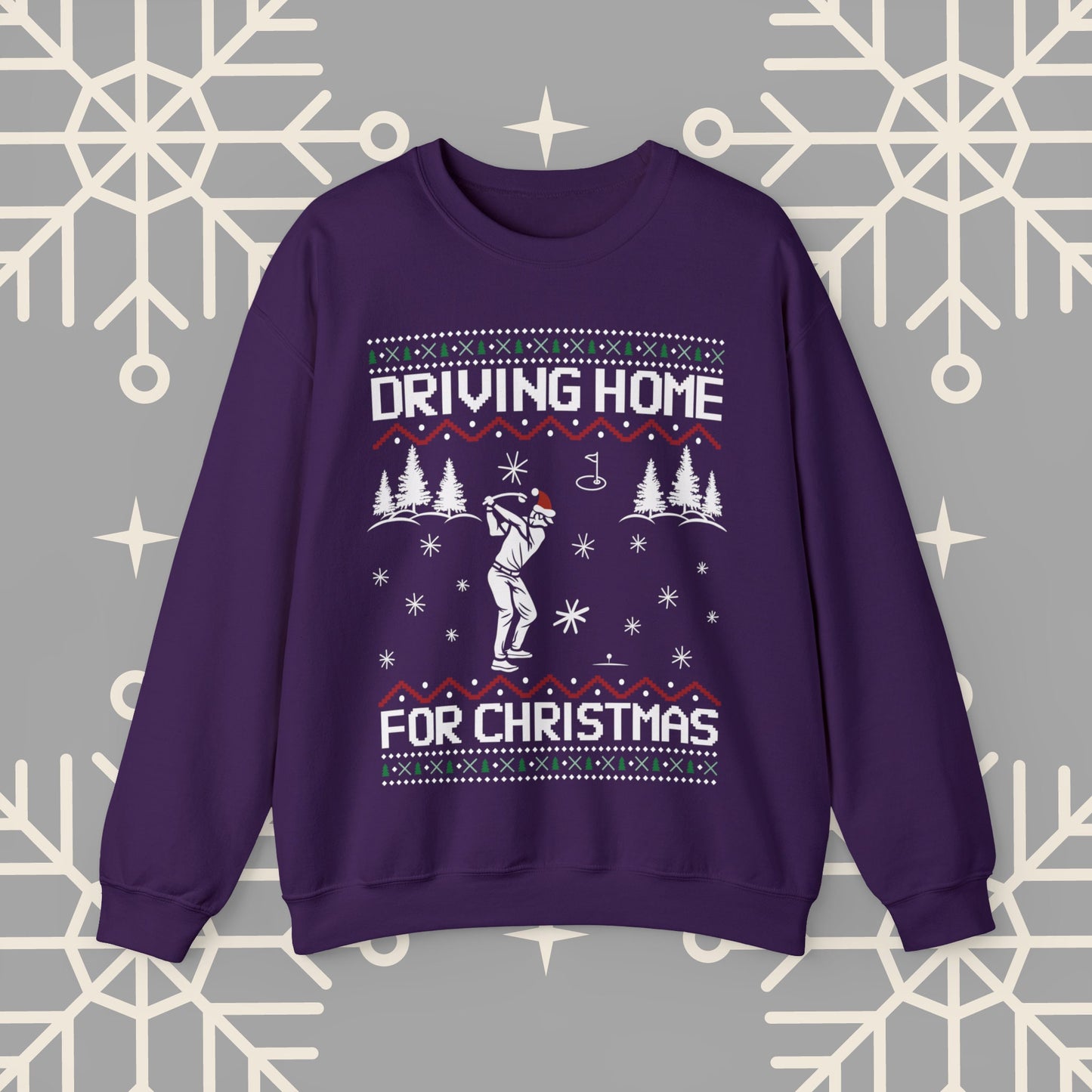 Golf Christmas Sweatshirt, Driving Home For Christmas Funny Golf , Ugly Christmas Jumper, Gift for Golfer