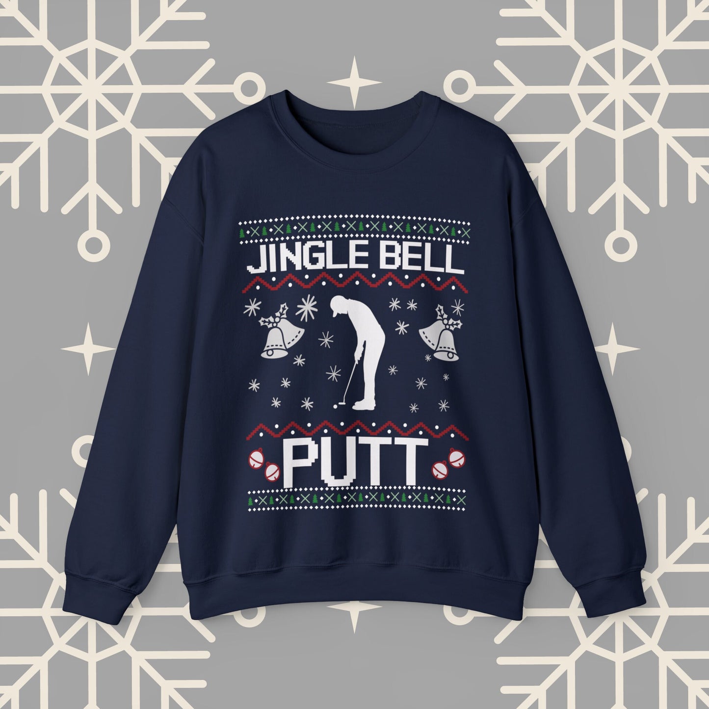 Jingle Bell Putt Christmas Golf Sweatshirt, Ugly Christmas , Golf Christmas Sweatshirt, Golf Christmas Gifts, Golf Holiday .