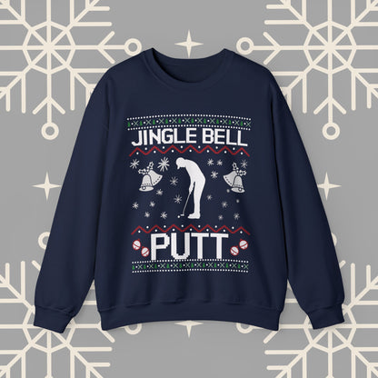Jingle Bell Putt Christmas Golf Sweatshirt, Ugly Christmas , Golf Christmas Sweatshirt, Golf Christmas Gifts, Golf Holiday .