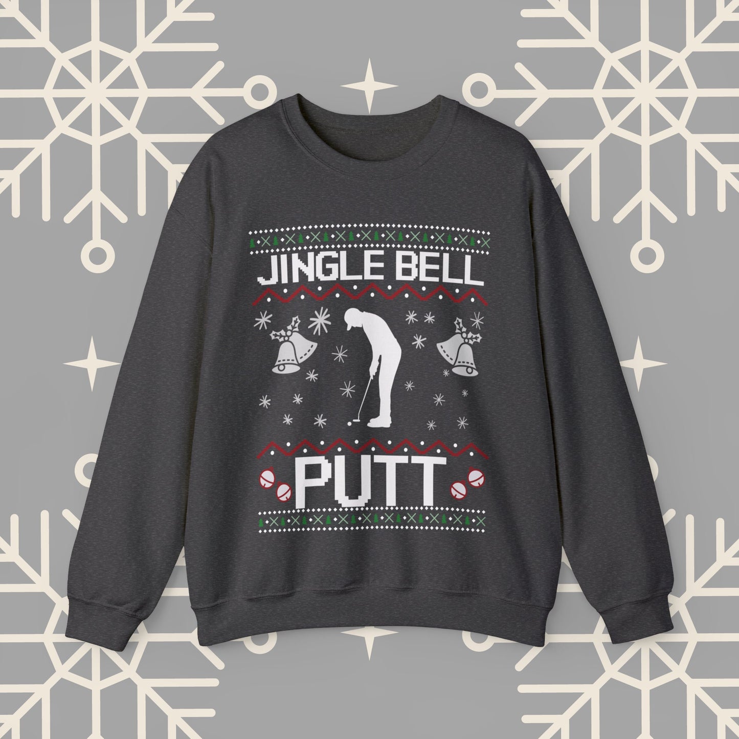 Jingle Bell Putt Christmas Golf Sweatshirt, Ugly Christmas , Golf Christmas Sweatshirt, Golf Christmas Gifts, Golf Holiday .