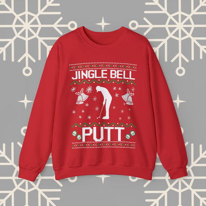 Jingle Bell Putt Christmas Golf Sweatshirt, Ugly Christmas , Golf Christmas Sweatshirt, Golf Christmas Gifts, Golf Holiday .