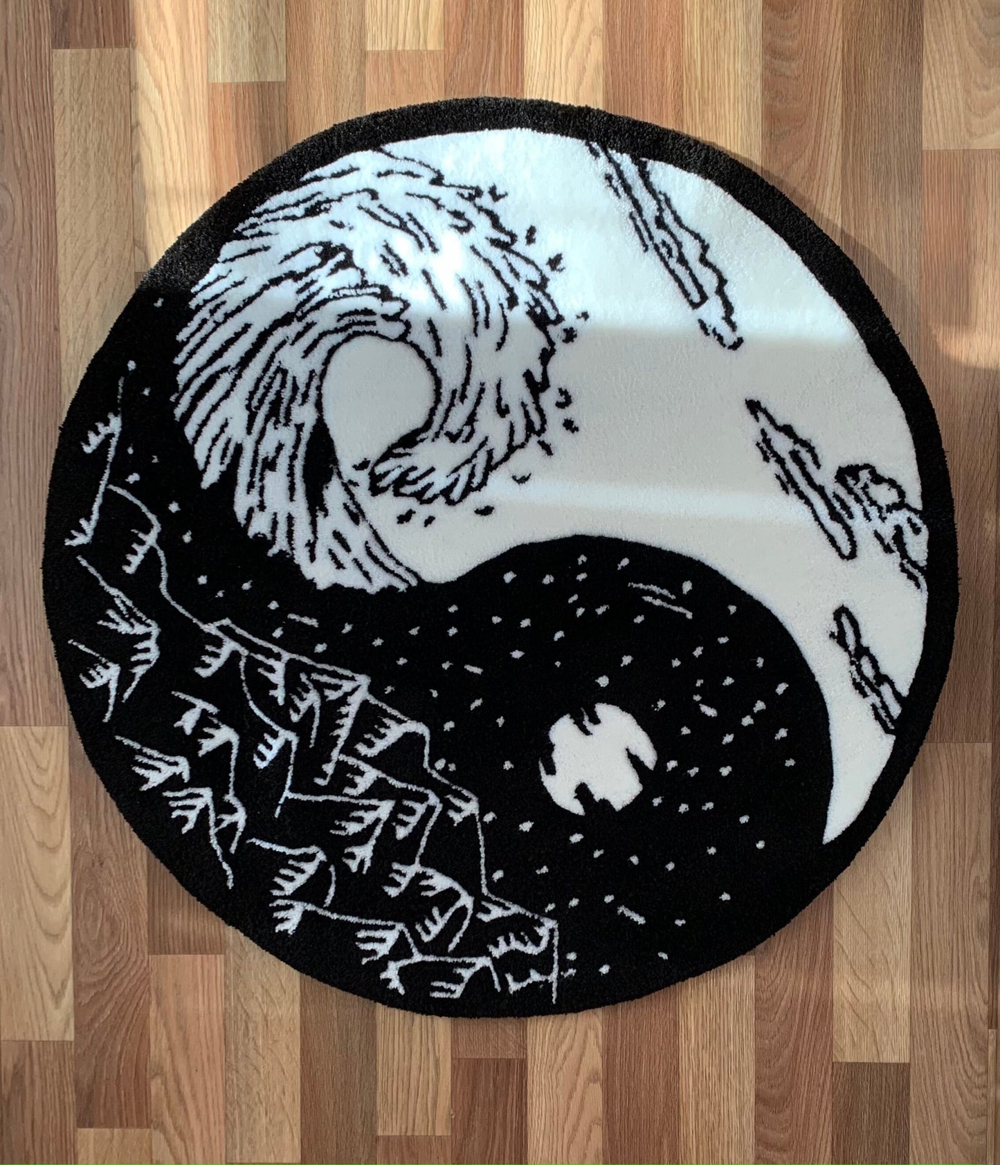 yin yang rug home decor rug custom rug living room decor home decor home decor rug