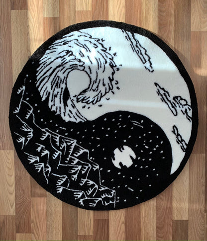 yin yang rug home decor rug custom rug living room decor home decor home decor rug