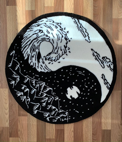 yin yang rug home decor rug custom rug living room decor home decor home decor rug