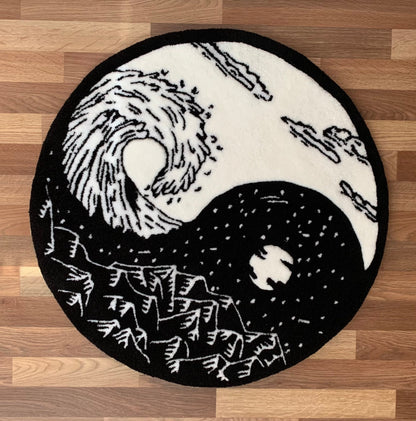 yin yang rug home decor rug custom rug living room decor home decor home decor rug
