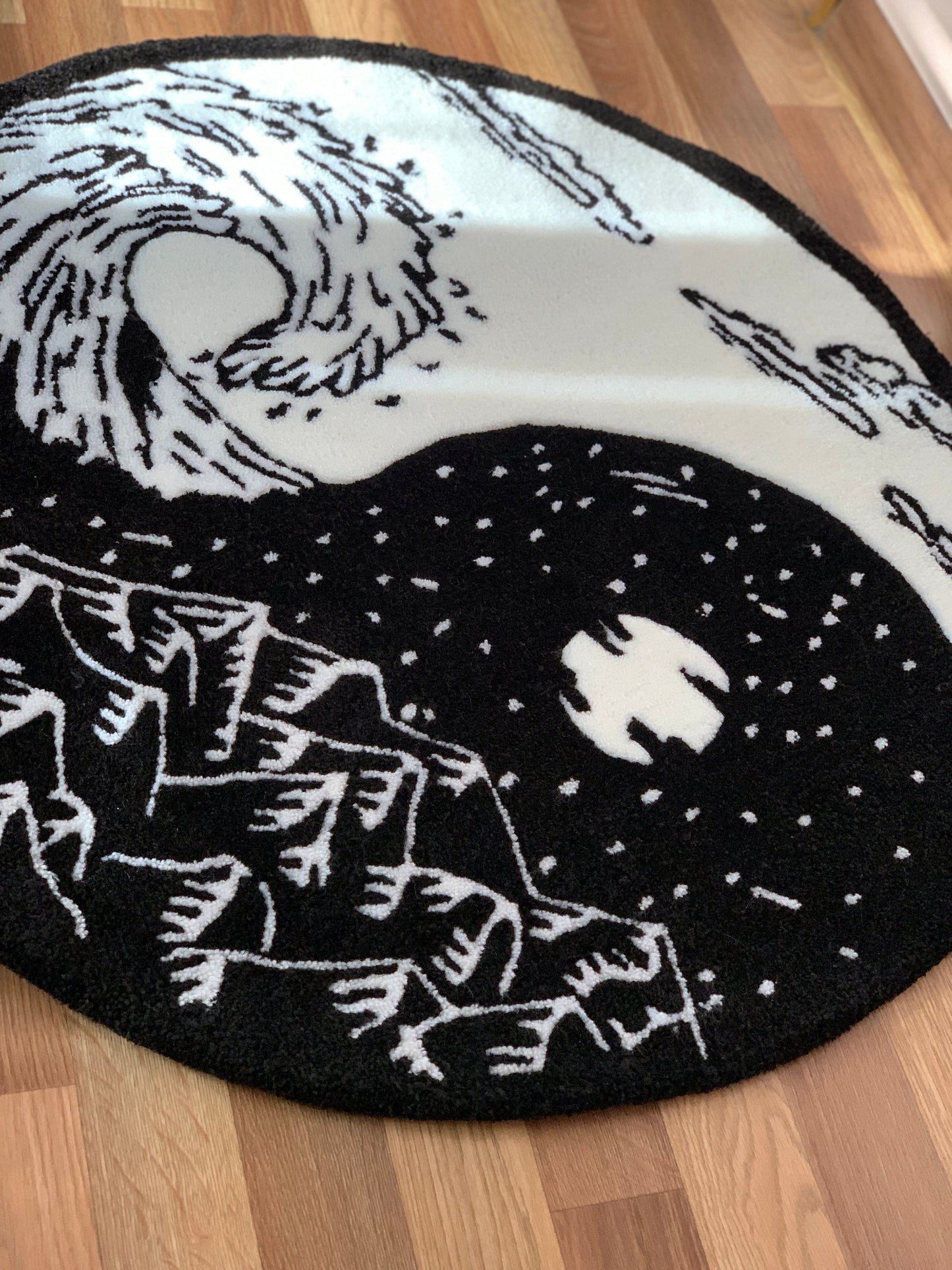 yin yang rug home decor rug custom rug living room decor home decor home decor rug