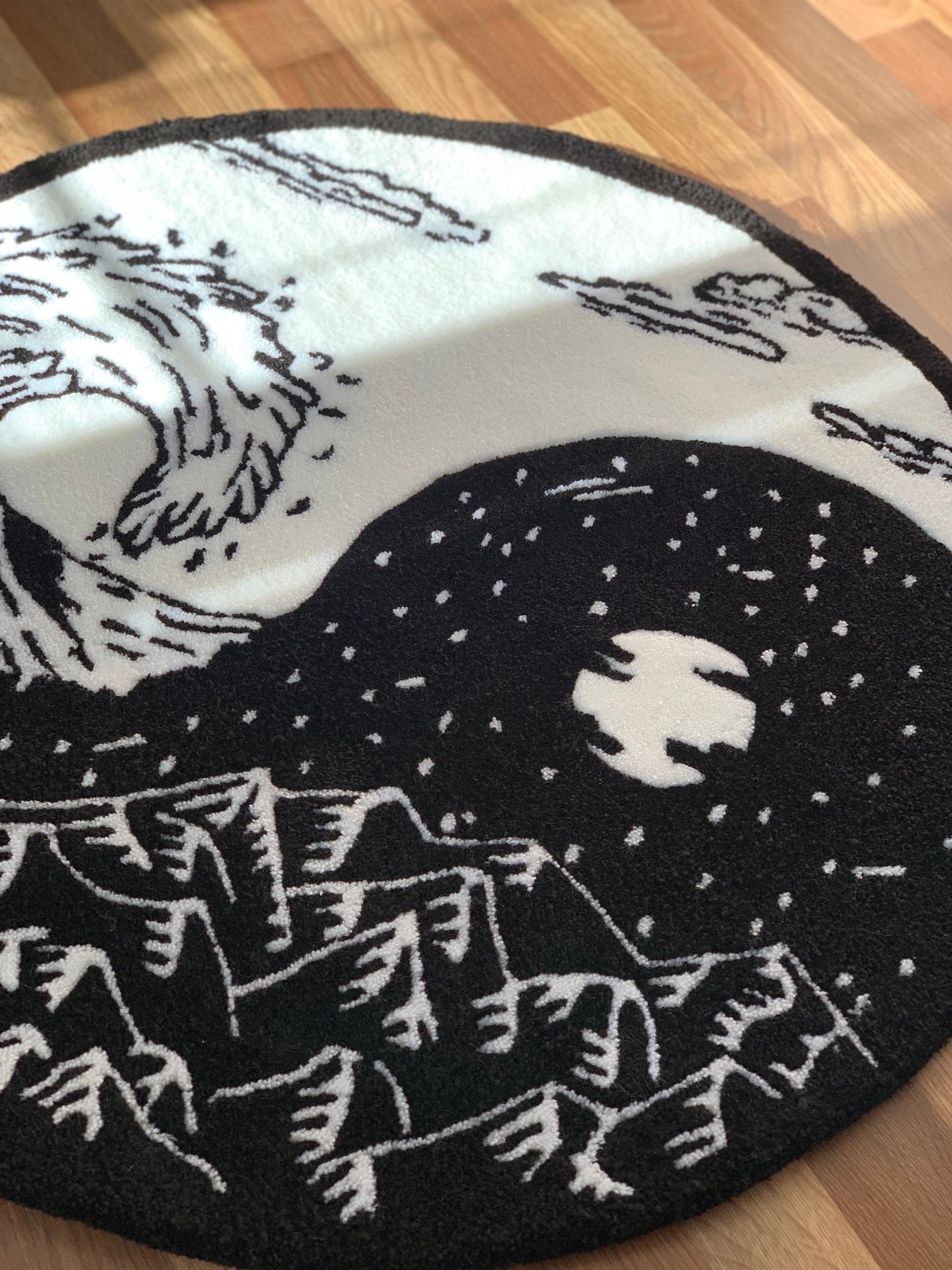 yin yang rug home decor rug custom rug living room decor home decor home decor rug