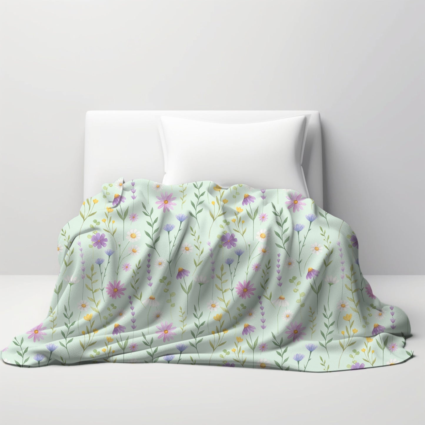 Wildflower Throw Blanket, Floral Throw Blanket, Wildflower Home decor, Botanical Blanket, Country Wildflower Throw Blanket. Floral Decor