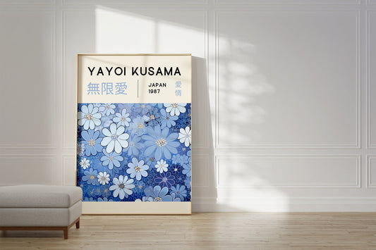 Yayoi Kusama Print - Japanese Wall Art - Home Wall Decor as Abstract Yayoi Kusama Poster - Yayoi Kusama Inspired Japanese Gallery Wall Art