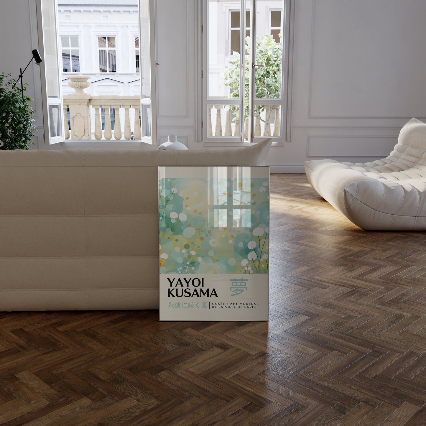 Yayoi Kusama Print - Japanese Wall Art - Home Wall Decor as Abstract Yayoi Kusama Poster - Yayoi Kusama Inspired Japanese Gallery Wall Art