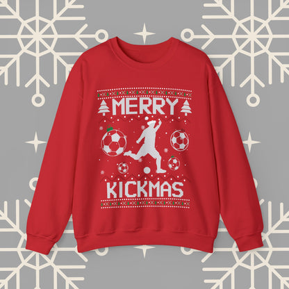 Merry Kickmas Ugly Christmas , Funny Christmas Sweatshirt, Soccer Sweatshirt, Soccer Shirt, Football Christmas , Soccer Gifts