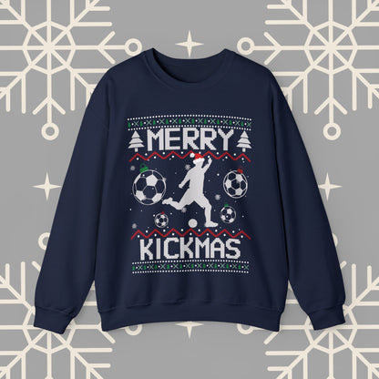 Merry Kickmas Ugly Christmas , Funny Christmas Sweatshirt, Soccer Sweatshirt, Soccer Shirt, Football Christmas , Soccer Gifts