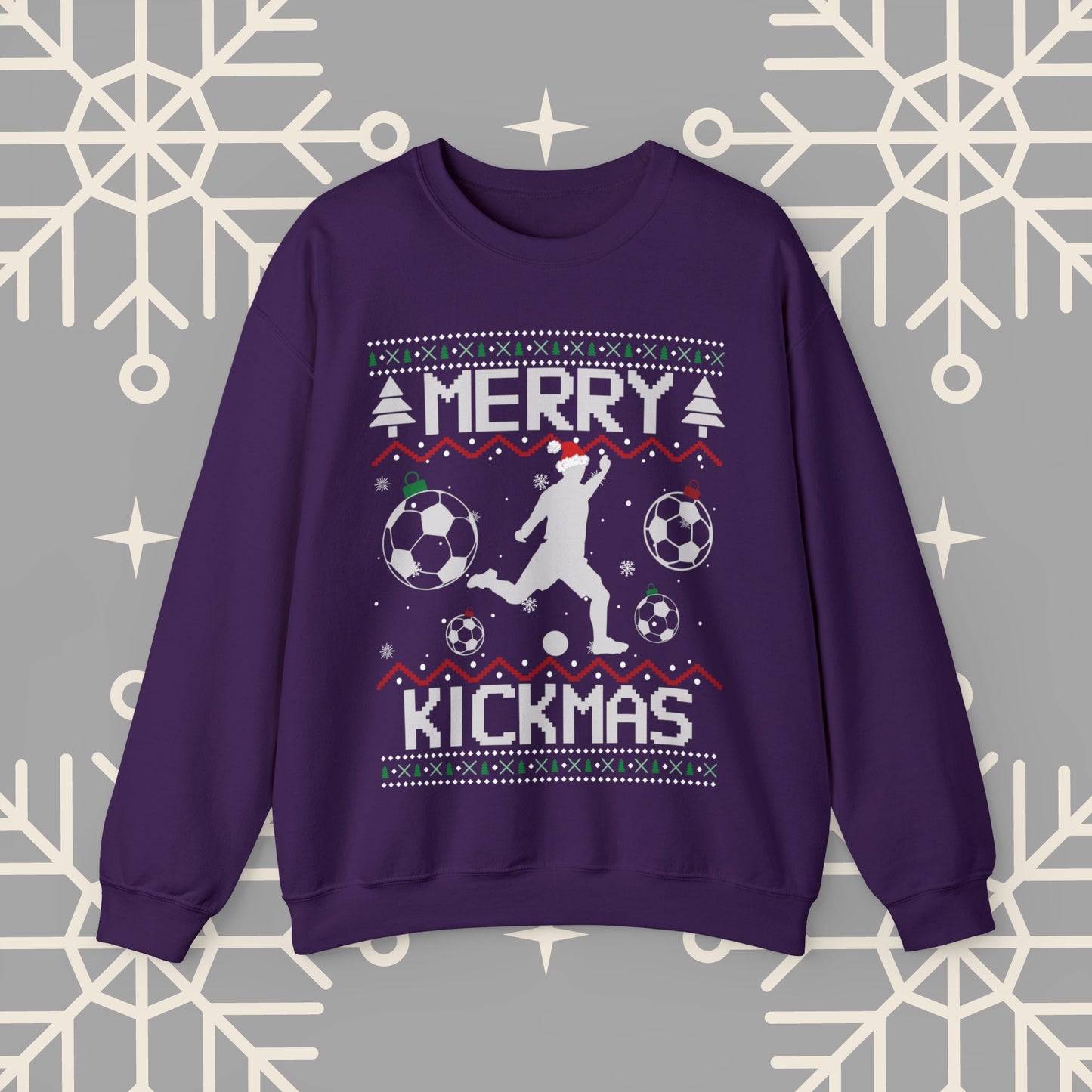 Merry Kickmas Ugly Christmas , Funny Christmas Sweatshirt, Soccer Sweatshirt, Soccer Shirt, Football Christmas , Soccer Gifts