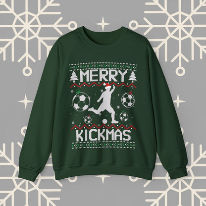 Merry Kickmas Ugly Christmas , Funny Christmas Sweatshirt, Soccer Sweatshirt, Soccer Shirt, Football Christmas , Soccer Gifts