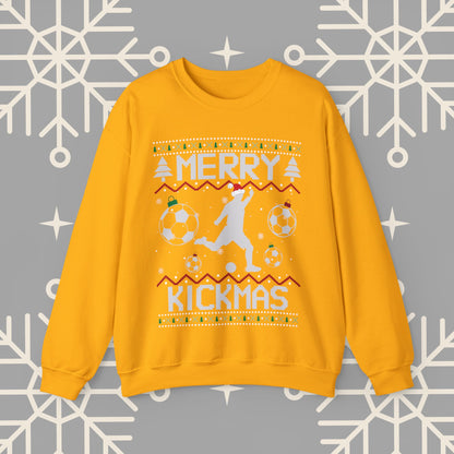 Merry Kickmas Ugly Christmas , Funny Christmas Sweatshirt, Soccer Sweatshirt, Soccer Shirt, Football Christmas , Soccer Gifts