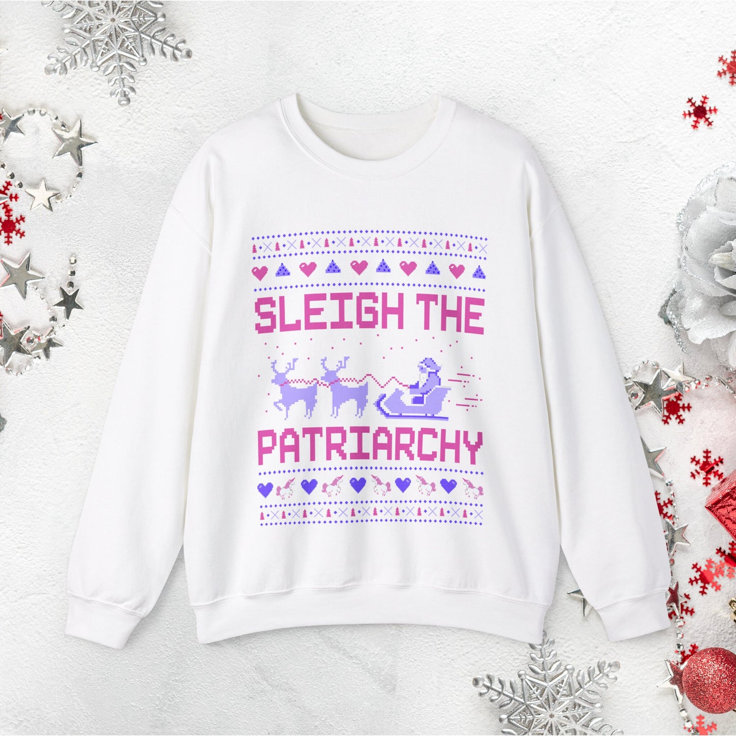 Feminist Sweatshirt Feminist Feminist Christmas Gift Funny Ugly Christmas Feminism Shirt Sleigh The Patriarchy Sweatshirt