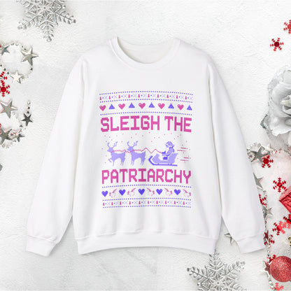 Feminist Sweatshirt Feminist Feminist Christmas Gift Funny Ugly Christmas Feminism Shirt Sleigh The Patriarchy Sweatshirt