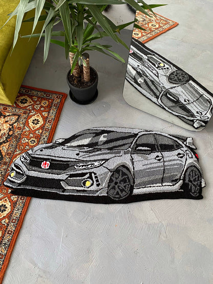 Tufted Car non-slip area rug, Boys' room garage living room decor, Boyfriend gift