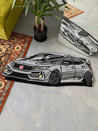 Tufted Car non-slip area rug, Boys' room garage living room decor, Boyfriend gift