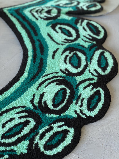 Octopus Tentacle Tufted Rug, Living room floor mat, Bedroom Rug, Aesthetic Rug, Sea Themed Rug, Realistic Rug, Gift for Her