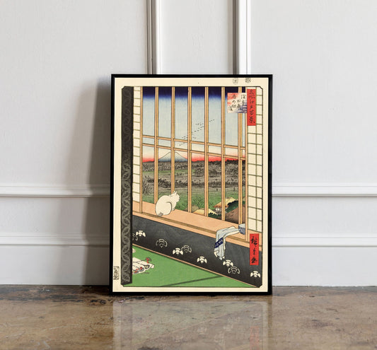 Utagawa Hiroshige Poster, Japanese Print, Japanese VIntage Wall Art, Japanese Art Print, Japanese modern print, Vintage Decor, Gift for mum