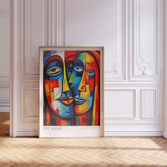 Pablo Picasso Poster, Abstract Vintage Art Print, Minimalist Gift Idea, Famous Artist Print, Gallery Picasso Print, Exhibition Line Art