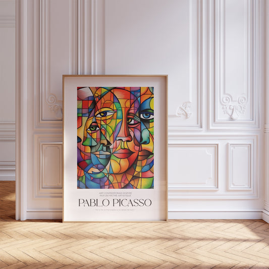 Pablo Picasso Poster, Abstract Vintage Art Print, Minimalist Gift Idea, Famous Artist Print, Gallery Picasso Print, Exhibition Line Art