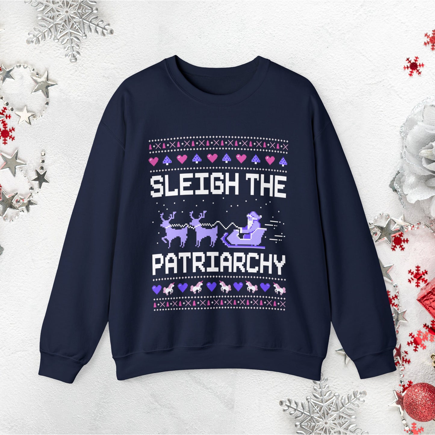 Feminist Sweatshirt Feminist Feminist Christmas Gift Funny Ugly Christmas Feminism Shirt Sleigh The Patriarchy Sweatshirt