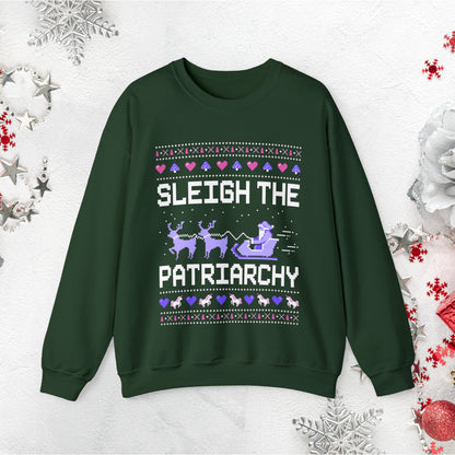 Feminist Sweatshirt Feminist Feminist Christmas Gift Funny Ugly Christmas Feminism Shirt Sleigh The Patriarchy Sweatshirt