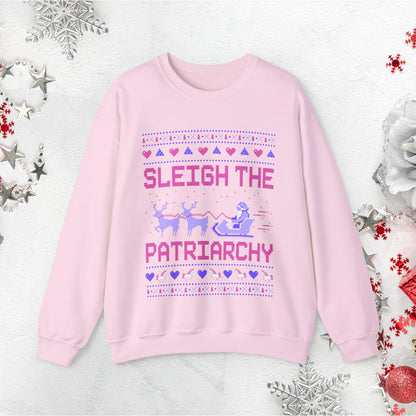 Feminist Sweatshirt Feminist Feminist Christmas Gift Funny Ugly Christmas Feminism Shirt Sleigh The Patriarchy Sweatshirt