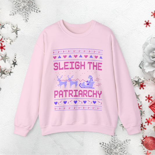 Feminist Sweatshirt Feminist Feminist Christmas Gift Funny Ugly Christmas Feminism Shirt Sleigh The Patriarchy Sweatshirt
