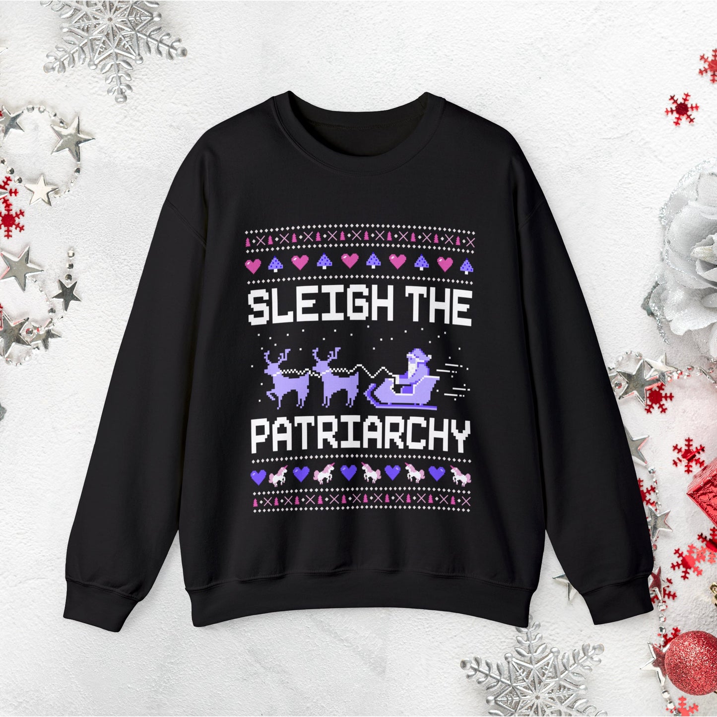 Feminist Sweatshirt Feminist Feminist Christmas Gift Funny Ugly Christmas Feminism Shirt Sleigh The Patriarchy Sweatshirt