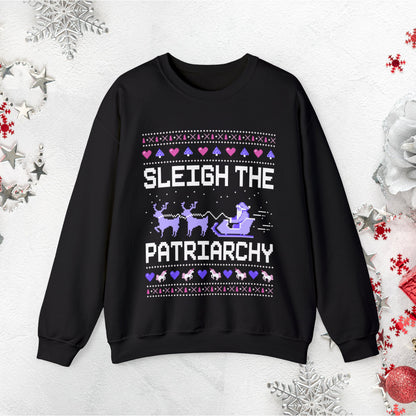 Feminist Sweatshirt Feminist Feminist Christmas Gift Funny Ugly Christmas Feminism Shirt Sleigh The Patriarchy Sweatshirt