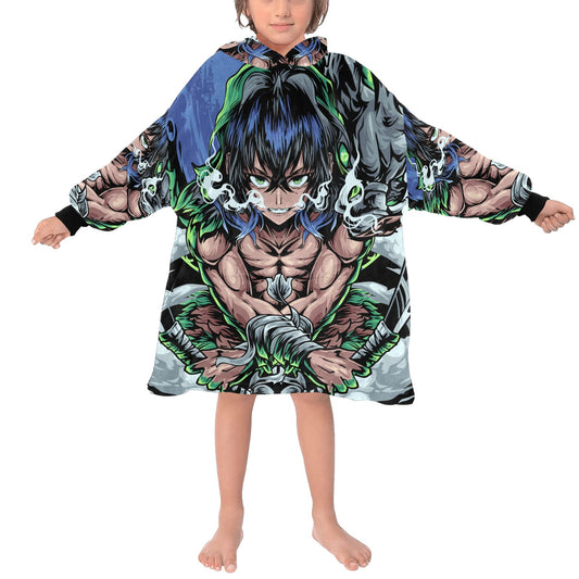 Kids Blanket Hoodie Manga Mangas