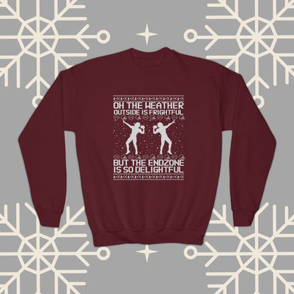 Youth Christmas Football Sweatshirt, Kids Football Ugly Christmas , Funny Christmas , Football Christmas Gifts