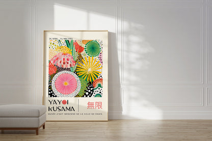 Yayoi Kusama Print - Home Wall Decor as Abstract Yayoi Kusama Poster - Japanese Wall Art - Yayoi Kusama Inspired Japanese Gallery Wall Art