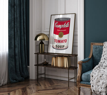 Andy Warhol Tomato Soup pop art poster, Andy Warhol Tomato Soup Print, Campbell Soup Poster, Kitchen wall decor, Warhol wall decor