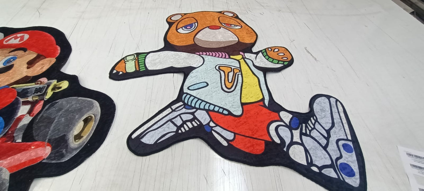 Kanye West, Bear rug,Graduation Bear rug,Music Inspired Album CD Rug, bear rug,Graduation gift, College Dropout Bear rug, Yeezus CD