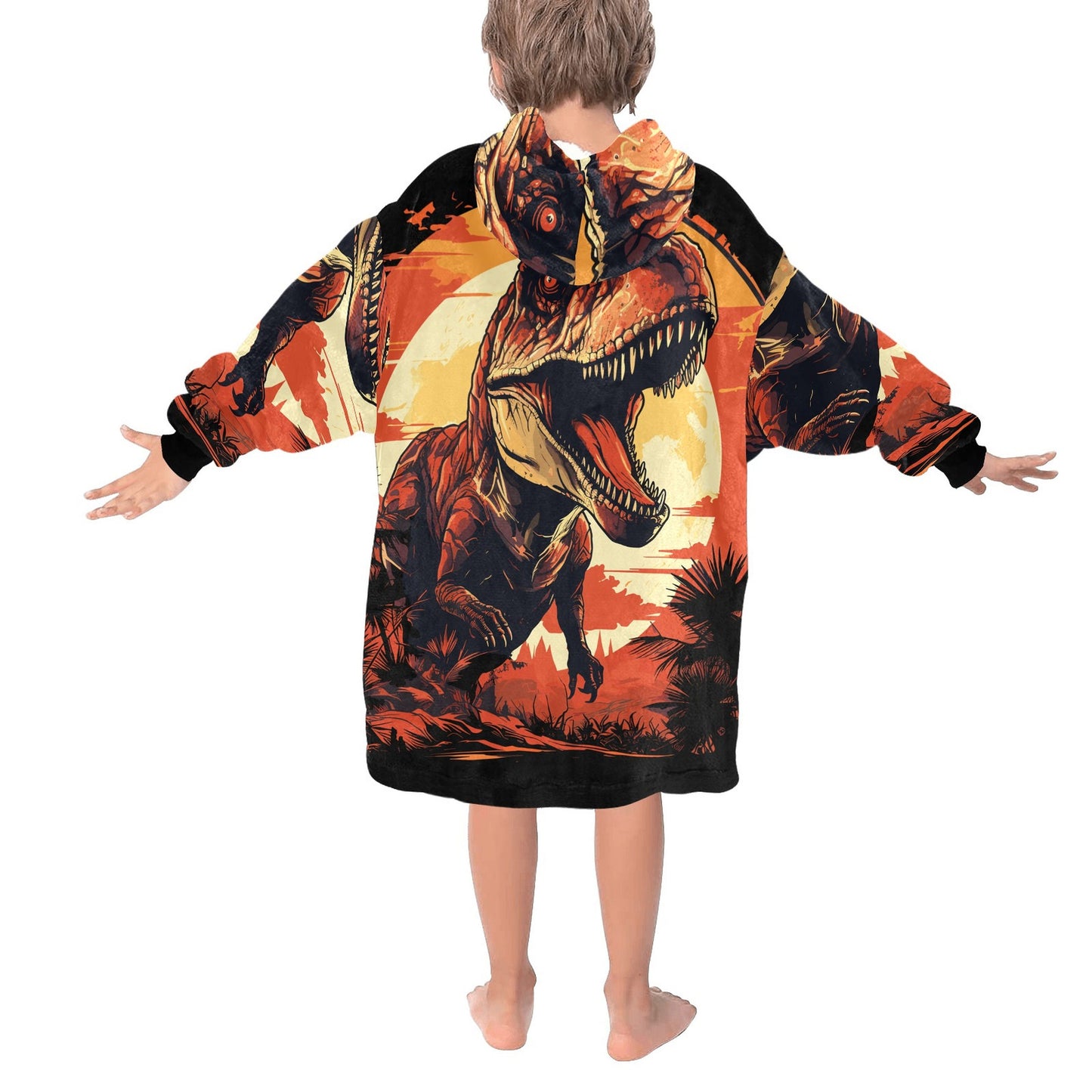Kids Blanket Hoodie Dinosaur Godzilla Gojira Kaiju