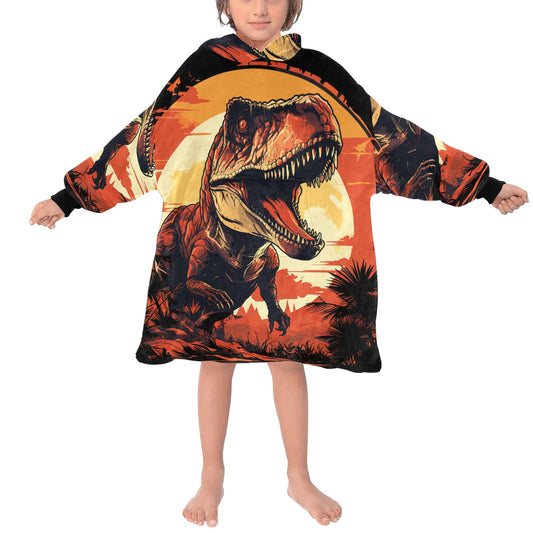 Kids Blanket Hoodie Dinosaur Godzilla Gojira Kaiju