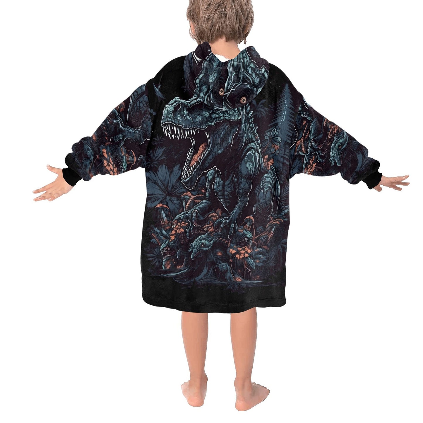 Kids Blanket Hoodie Dinosaur Godzilla Gojira Kaiju
