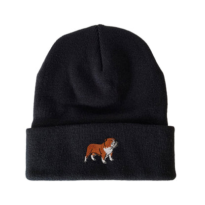 Bulldog Embroidered Beanie Dog Beanie Winter Beanie