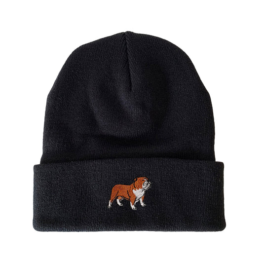 Bulldog Embroidered Beanie Dog Beanie Winter Beanie