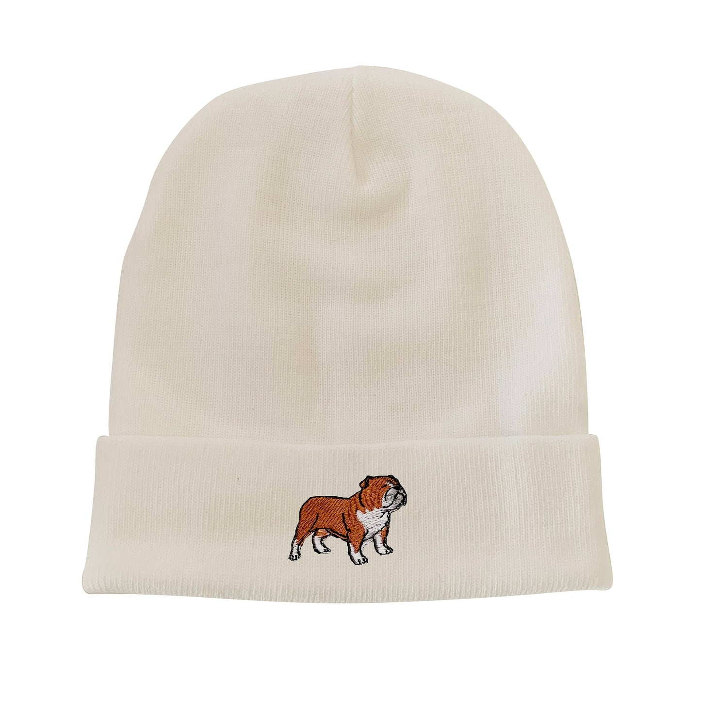 Bulldog Embroidered Beanie Dog Beanie Winter Beanie
